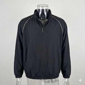 Grand Slam Golf Windbreaker Mens 3XLT Black Full Zip Mesh Lined Jacket